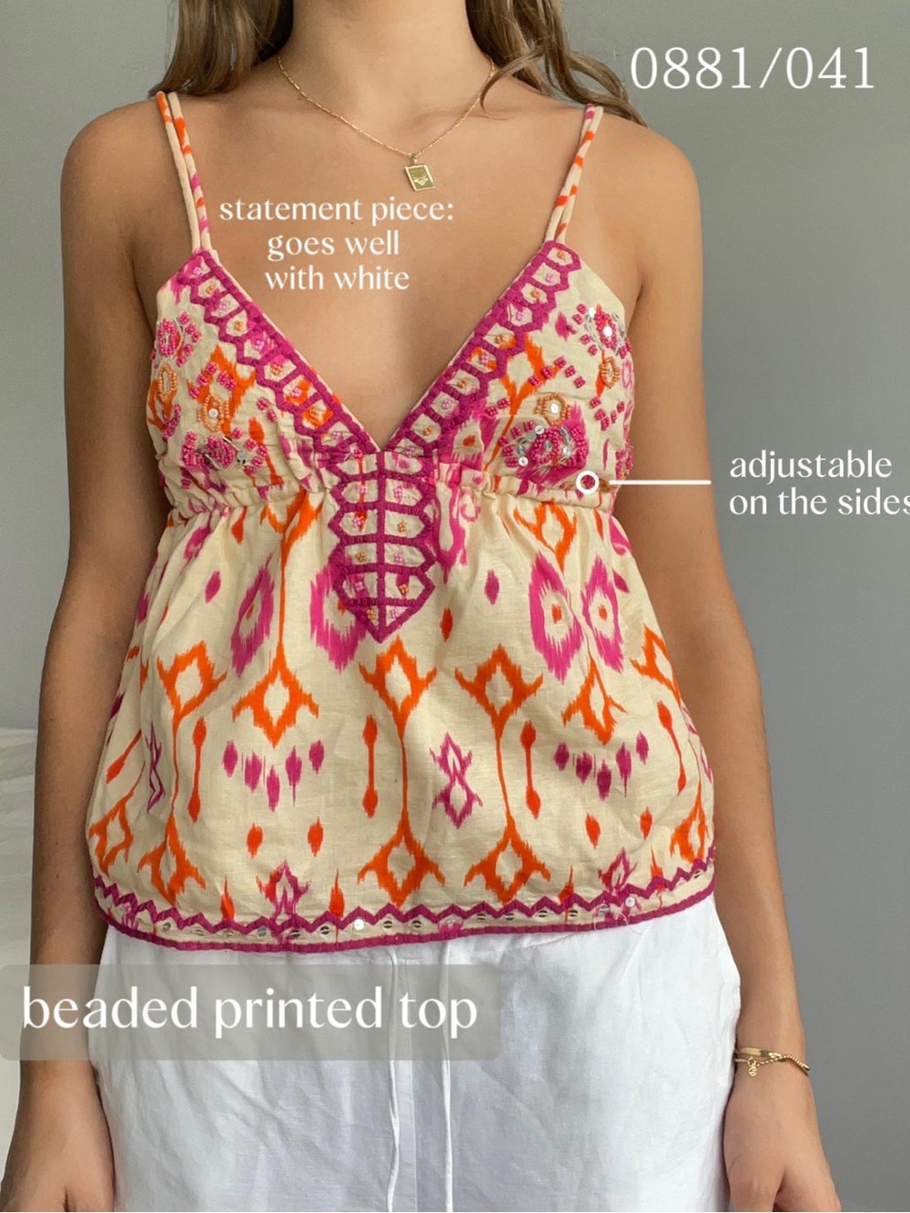 Zara Beaded Embroidered Top Size XS NWT - Picture 3 of 11
